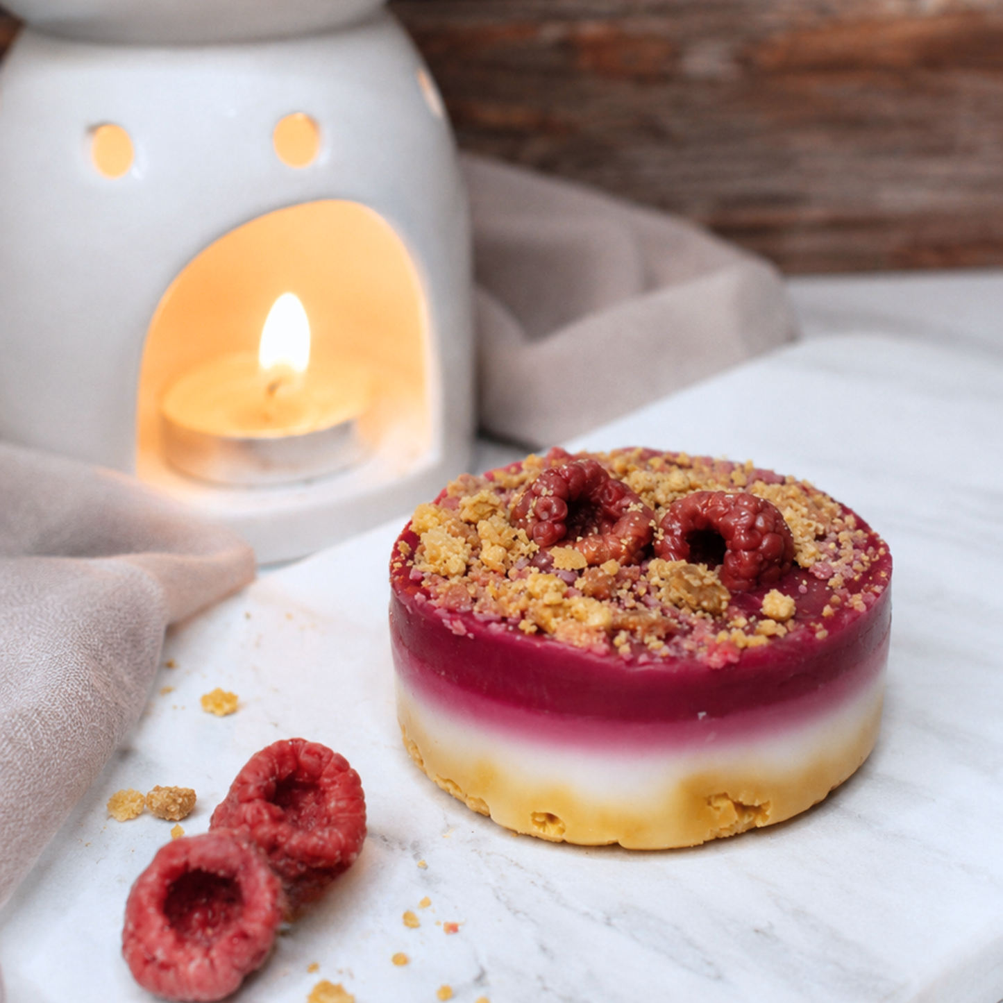 Mini Raspberry Cheesecake | Sliceable Wax Melt