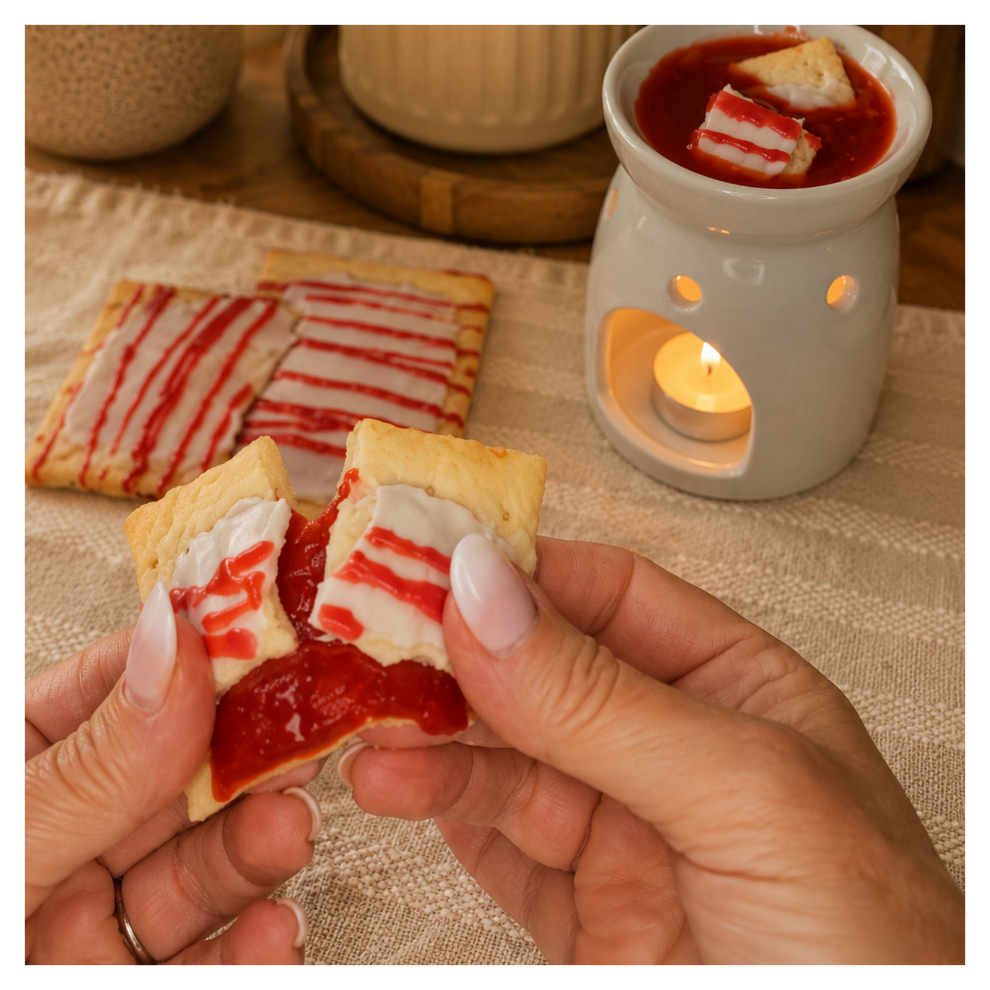 Strawberry Toaster Pastry (2 pack) | Pull Apart Wax Melt