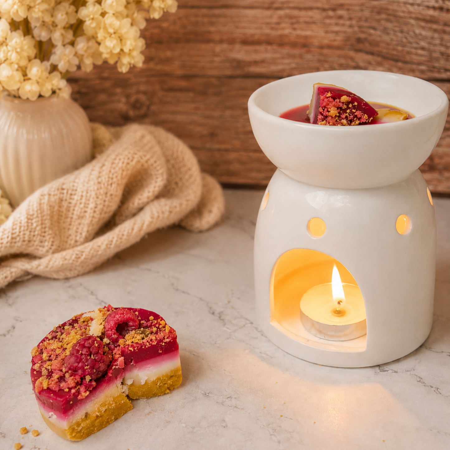 Mini Raspberry Cheesecake | Sliceable Wax Melt