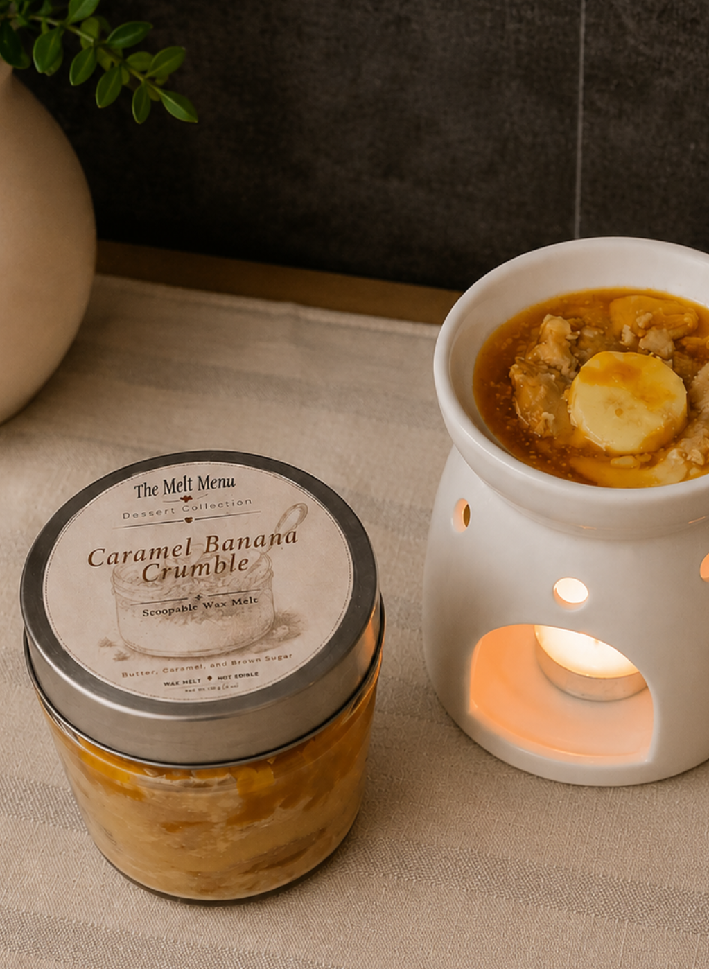 Caramel Banana Crumble  | Scoopable Wax Melt