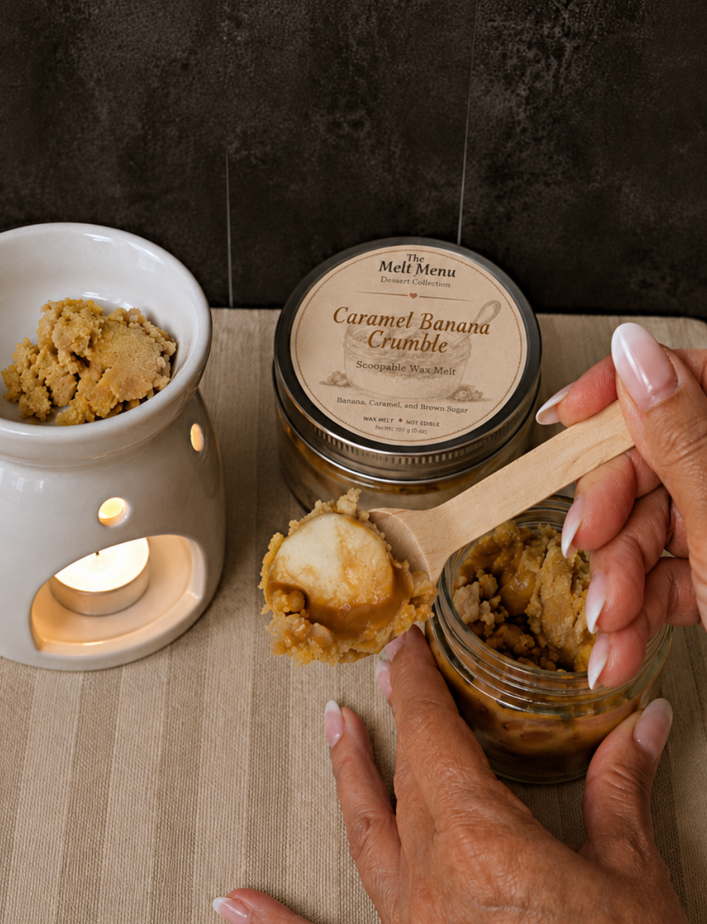Caramel Banana Crumble  | Scoopable Wax Melt