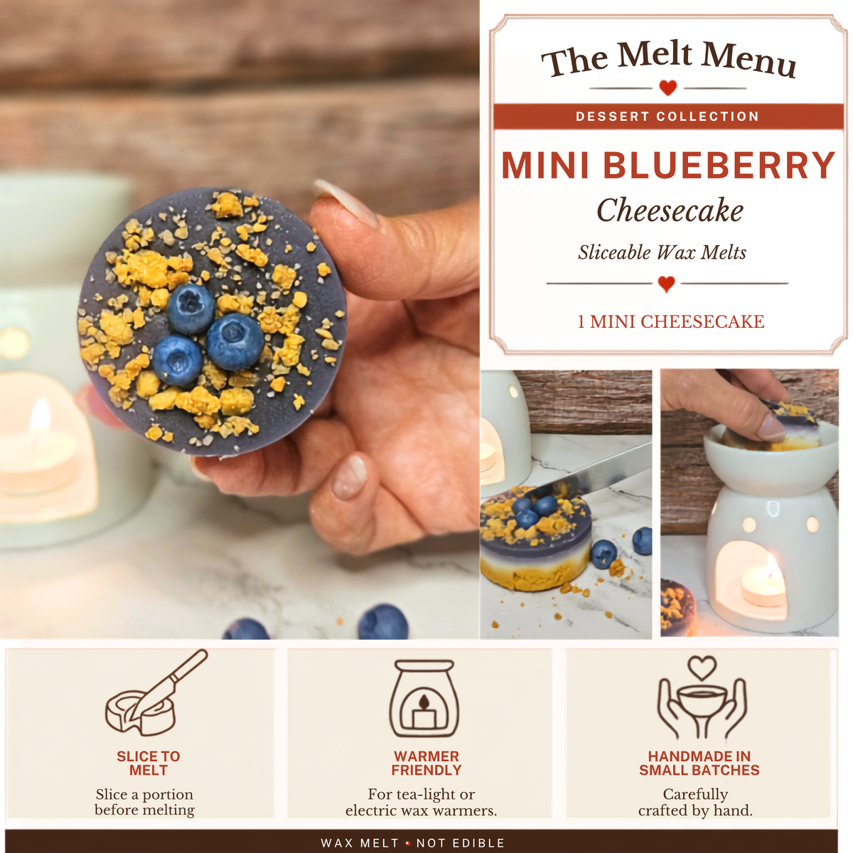 Mini Blueberry Cheesecake Wax Melt