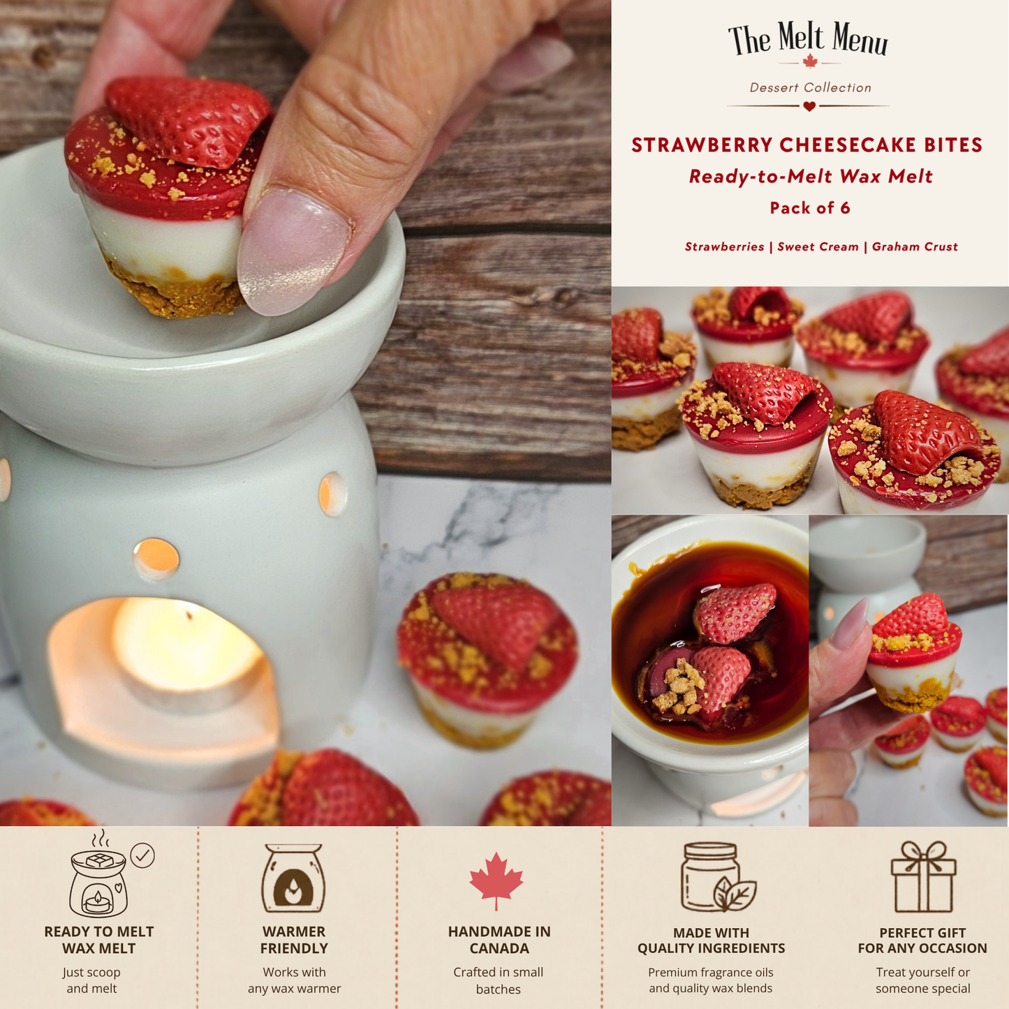 Strawberry Cheesecake Bites Wax Melts