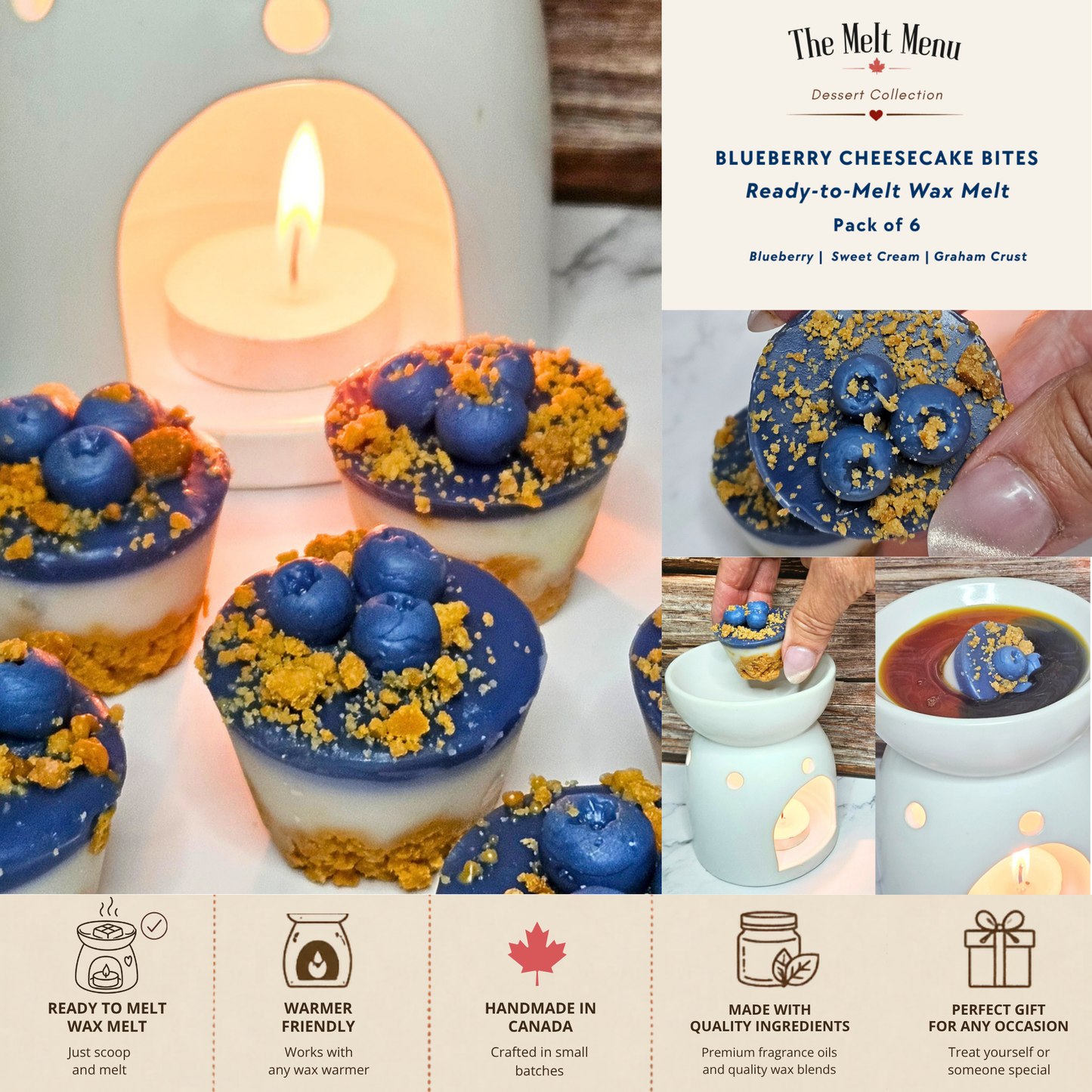 Blueberry Cheesecake Bites Wax Melts