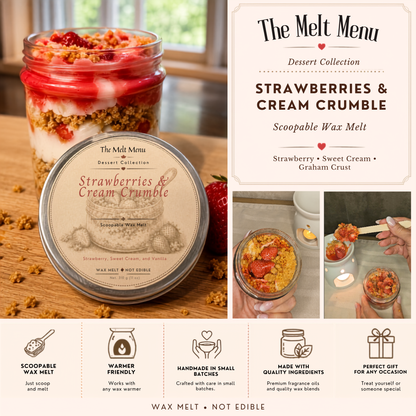 Strawberries & Cream Crumble  Wax Melt